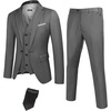 COOFANDY Mens 3 Piece Suits One Button Blazer Jacket Slim Fit Vest Suit Pant with Tie