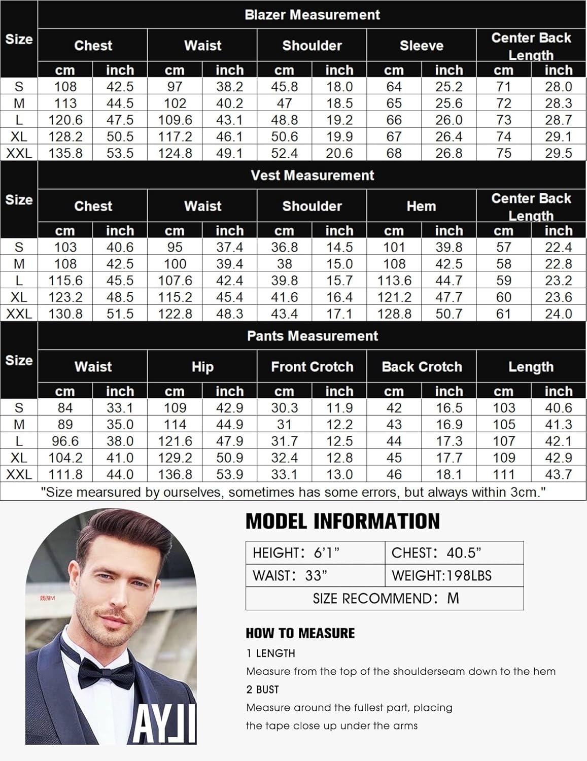 image:imageCOOFANDY Mens 3 Piece Slim Fit Suits One Button Blazer Vest Suit Pants with Tie