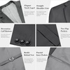 COOFANDY Dress Suits for Men Two Button Slim Fit Suit Tuxedo Suit Jacket Wedding Jacket Blazer Suit (Dark Grey XXL)