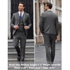COOFANDY Dress Suits for Men Two Button Slim Fit Suit Tuxedo Suit Jacket Wedding Jacket Blazer Suit (Dark Grey XXL)