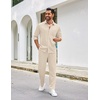 COOFANDY Men’s 2 Piece Outfits Casual Long Sleeve Button Down Shirt and Pants Sets Loungewear Streetwear Walking Suits