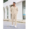 COOFANDY Men’s 2 Piece Outfits Casual Long Sleeve Button Down Shirt and Pants Sets Loungewear Streetwear Walking Suits