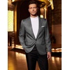COOFANDY Men’s 3 Piece Slim Fit Suits One Button Blazer Vest Suit Pants with Tie