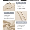 COOFANDY Men’s Beach Wedding Shirt Casual Long Sleeve Linen Shirts Lightweight Summer Button Up Shirts Beige