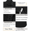 COOFANDY Mens Shirt Slim Fit Dress Solid Button Down Work Business with Pockets, 01-Black, Large, Long Sleeve