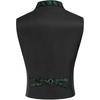 COOFANDY Men’s Suit Vest Paisley Floral Victorian Vests Gothic Steampunk Formal Waistcoat Tuxedo Vests with Notched Lapels(Green Paisley)