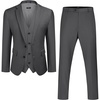 COOFANDY Dress Suits for Men Two Button Slim Fit Suit Tuxedo Suit Jacket Wedding Jacket Blazer Suit (Dark Grey XXL)