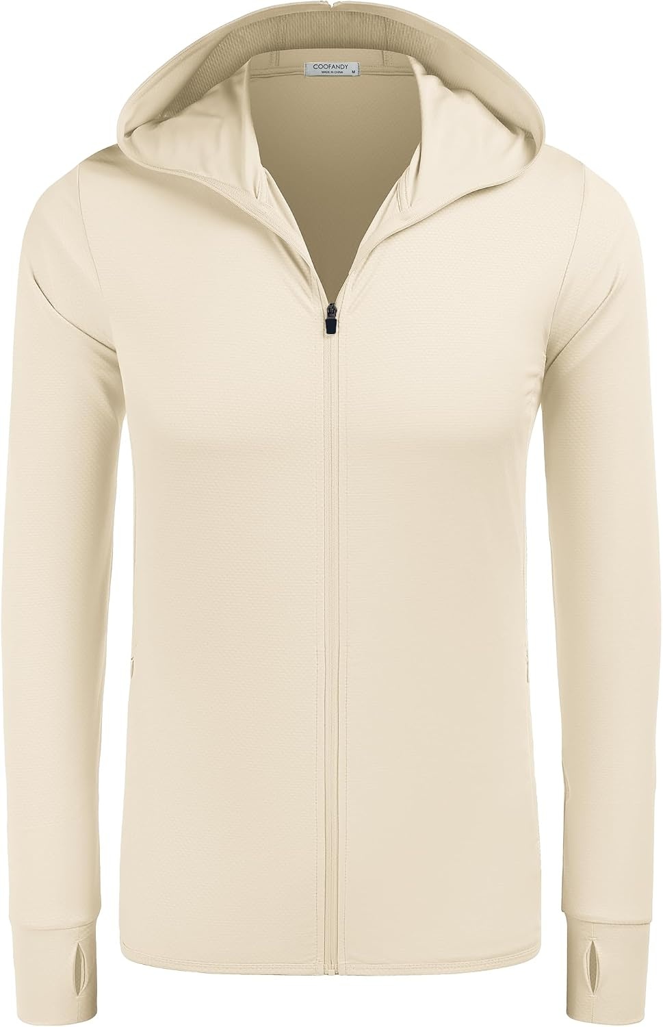 image:imageCOOFANDY FullZip Mens Lightweight Hoodie UPF 50 Breathable Sun Protection Jacket with Pockets for Golf Fishing HikingLight Coffee
