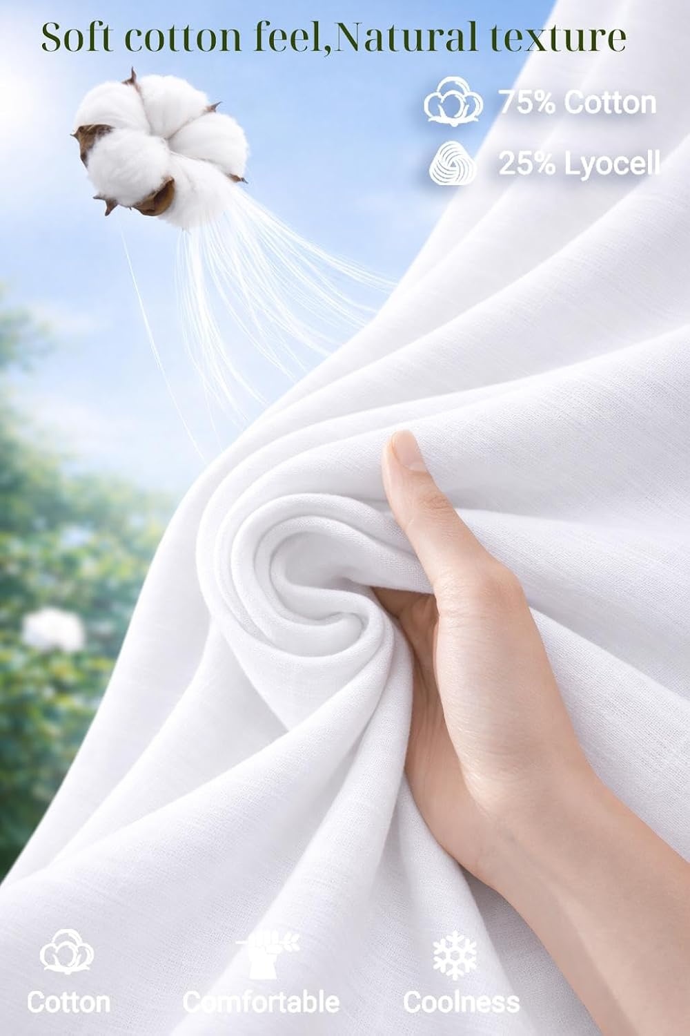 image:imageCOOFANDY Mens Button Down Short Sleeve Shirt Casual Cotton Summer Beach Wedding Linen Shirts with Pocket01white