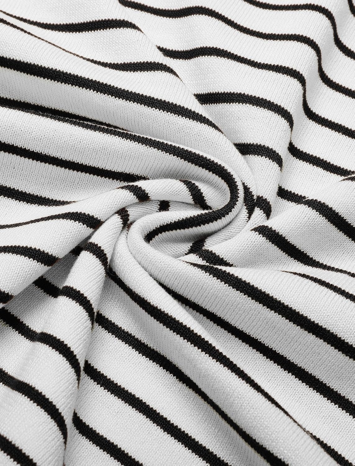image:imageCOOFANDY Mens Short Sleeve Polo Shirts Vintage Knitted Shirt Casual Button Down Golf ShirtsWhite Black Stripes