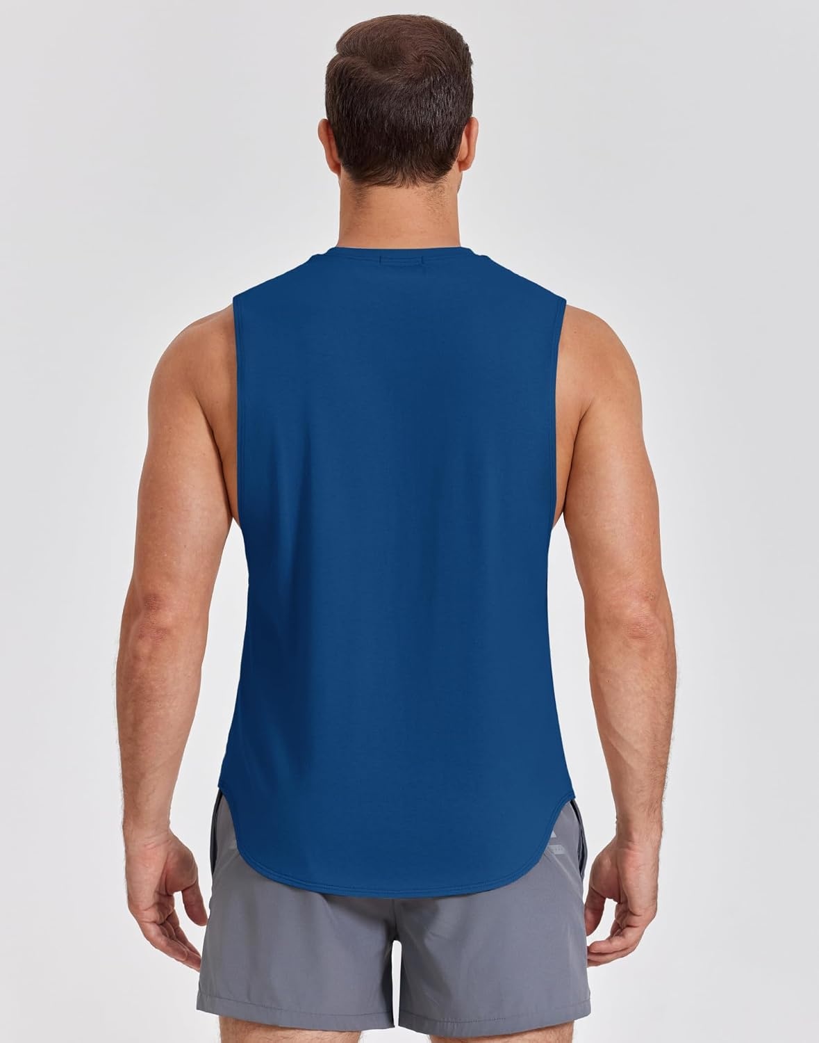 image:imageCOOFANDY Mens Workout Tank Tops Cotton Cut Off Sleeveless Muscle Shirts Gym Athletic Running T ShirtRoyal Blue