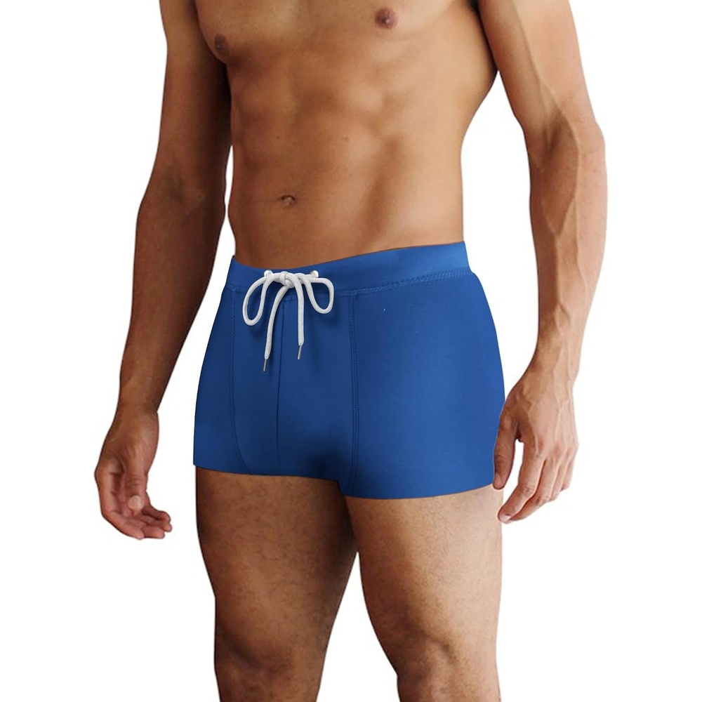 image:imageCOOFANDY Mens Square Leg Swim Briefs Tight Swim Trunks Swimsuit Athletic Bathing Suit Swimwear with LinerSolid Deep Sky Blue
