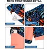 COOFANDY 2 in 1 Mens Swim Trunks 7 Inch Quick Dry Board Shorts Beach Swim Shorts Bathing Suit with Compression Liner(Hawaiian Leaves)