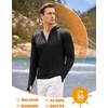 COOFANDY Full-Zip Men’s Lightweight Hoodie UPF 50 – Breathable Sun Protection Jacket with Pockets for Golf, Fishing, Hiking(Black)