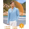 COOFANDY Full-Zip Men’s Lightweight Hoodie UPF 50 – Breathable Sun Protection Jacket with Pockets for Golf, Fishing, Hiking(Blue)