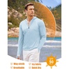 COOFANDY Full-Zip Men’s Lightweight Hoodie UPF 50 – Breathable Sun Protection Jacket with Pockets for Golf, Fishing, Hiking(Clear Blue)