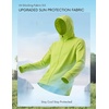 COOFANDY Full-Zip Men’s Lightweight Hoodie UPF 50 – Breathable Sun Protection Jacket with Pockets for Golf, Fishing, Hiking(Lemon Green)