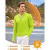 COOFANDY Full-Zip Men’s Lightweight Hoodie UPF 50 – Breathable Sun Protection Jacket with Pockets for Golf, Fishing, Hiking(Lemon Green)