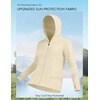 COOFANDY Full-Zip Men’s Lightweight Hoodie UPF 50 – Breathable Sun Protection Jacket with Pockets for Golf, Fishing, Hiking(Light Coffee)