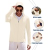 COOFANDY Full-Zip Men’s Lightweight Hoodie UPF 50 – Breathable Sun Protection Jacket with Pockets for Golf, Fishing, Hiking(Light Coffee)