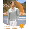 COOFANDY Full-Zip Men’s Lightweight Hoodie UPF 50 – Breathable Sun Protection Jacket with Pockets for Golf, Fishing, Hiking(Light Gray)