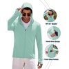 COOFANDY Full-Zip Men’s Lightweight Hoodie UPF 50 – Breathable Sun Protection Jacket with Pockets for Golf, Fishing, Hiking(Light Green)