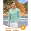 COOFANDY Full-Zip Men’s Lightweight Hoodie UPF 50 – Breathable Sun Protection Jacket with Pockets for Golf, Fishing, Hiking(Light Green)