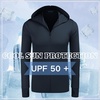 COOFANDY Full-Zip Men’s Lightweight Hoodie UPF 50 – Breathable Sun Protection Jacket with Pockets for Golf, Fishing, Hiking(Navy Blue)