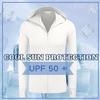 COOFANDY Full-Zip Men’s Lightweight Hoodie UPF 50 – Breathable Sun Protection Jacket with Pockets for Golf, Fishing, Hiking(White)
