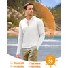 COOFANDY Full-Zip Men’s Lightweight Hoodie UPF 50 – Breathable Sun Protection Jacket with Pockets for Golf, Fishing, Hiking(White)