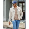 COOFANDY Men Crew Neck Knit Sweaters Lightweight Knitted Sweaters Long Sleeve Pullover Sweater Casual Dress Sweater(Khaki)