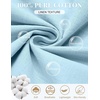 COOFANDY Men’s 2 Piece Sets Beach Outfits Cotton Short Sleeve Button Down Shirts Loose Pants Summer Vacation Casual Outfits(Sky Blue)