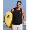 COOFANDY Mens Beach Tank Tops Summer Cotton Sleeveless Graphic T Shirts Palm Tree Casual Vacation Muscle Tank(Black-coconut)