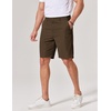 COOFANDY Men’s Casual Shorts 9 Inch Flat Front Lightweight Summer Beach Vacation Shorts with 4 Pockets(Brown)