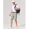 COOFANDY Men’s Casual Shorts 9 Inch Flat Front Lightweight Summer Beach Vacation Shorts with 4 Pockets(Light Green)