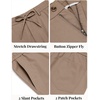 COOFANDY Mens Cotton Linen Pants Casual Drawstring Summer Beach Pants Lightweight Linen Dress Trousers(Nomad)