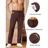 COOFANDY Men’s Cotton Linen Pants [Relaxed Fit] Casual Drawstring Dress Pants Beach Summer Lightweight Trousers(Coffee)