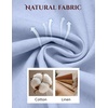COOFANDY Men’s Cotton Linen Pants [Relaxed Fit] Casual Drawstring Dress Pants Beach Summer Lightweight Trousers(Light Blue)