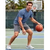 COOFANDY Mens Muscle T Shirts Short Sleeve Slim Fit Tshirts Gym Workout Athletic Crewneck Shirt(Blue)