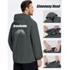 COOFANDY Mens Rain Jacket Lightweight Waterproof Raincoat Packable Rain Shell Jacket With Hood Golf Hiking Windbreaker(Deep Gray)