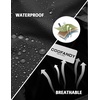 COOFANDY Men’s Rain Suit 2 Piece Waterproof Breathable Rain Gear Lightweight Rain Jacket Pants Rainwear Suit(Black)
