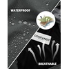 COOFANDY Men’s Rain Suit 2 Piece Waterproof Breathable Rain Gear Lightweight Rain Jacket Pants Rainwear Suit(Dark Grey)