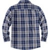 COOFANDY Men’s Sherpa Lined Flannel Shirt Jacket Long Sleeve Button Up Fleece Plaid Shirts(Dark Blue)