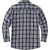 COOFANDY Men’s Sherpa Lined Flannel Shirt Jacket Long Sleeve Button Up Fleece Plaid Shirts(Navy White Khaki Plaid)