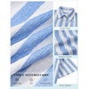 COOFANDY Mens Short Sleeve Casual Shirts Button Down Striped Summer Shirts Textured Vacation Beach Shirt(A White/Light Blue)