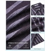 COOFANDY Mens Short Sleeve Casual Shirts Button Down Striped Summer Shirts Textured Vacation Beach Shirt(B Black/Dark Grey)