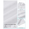 COOFANDY Mens Short Sleeve Casual Shirts Button Down Striped Summer Shirts Textured Vacation Beach Shirt(C Pure White)
