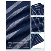 COOFANDY Mens Short Sleeve Casual Shirts Button Down Striped Summer Shirts Textured Vacation Beach Shirt(Navy Blue/Dark Grey)