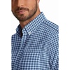 COOFANDY Men’s Short Sleeve Oxford Shirt Casual Button Down Shirts Summer Untucked Dress Shirt with Pocket(Blue Green Plaid)