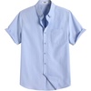 COOFANDY Men’s Short Sleeve Oxford Shirt Casual Button Down Shirts Summer Untucked Dress Shirt with Pocket(Light Blue)